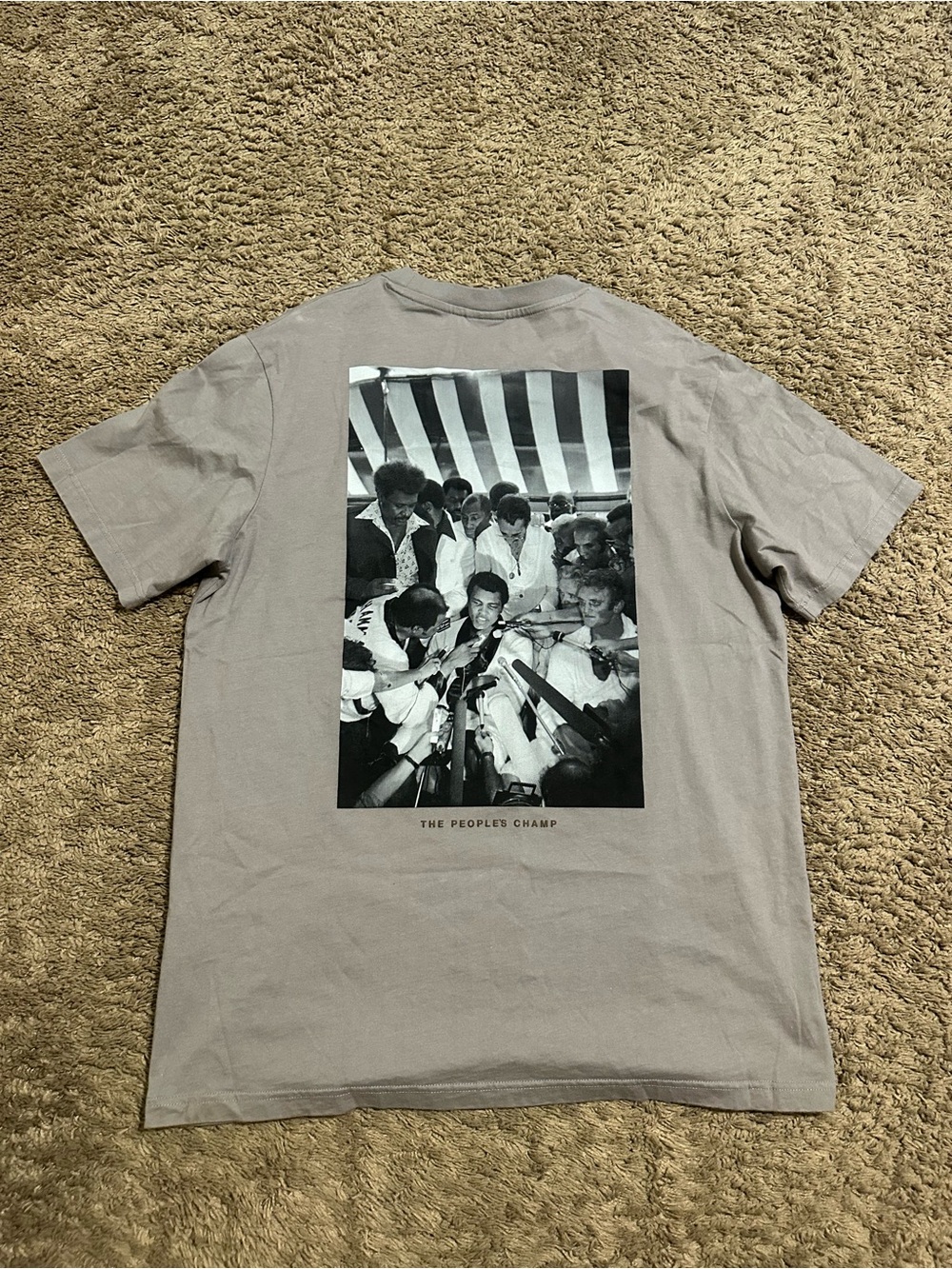 Vintage Shoe Palace Muhammad Ali “triple grey” shirt 00s size large
